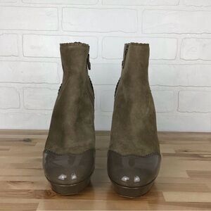 Twin-set Simona Barbieri ankle boot nude patent leather Italy high heels size 40